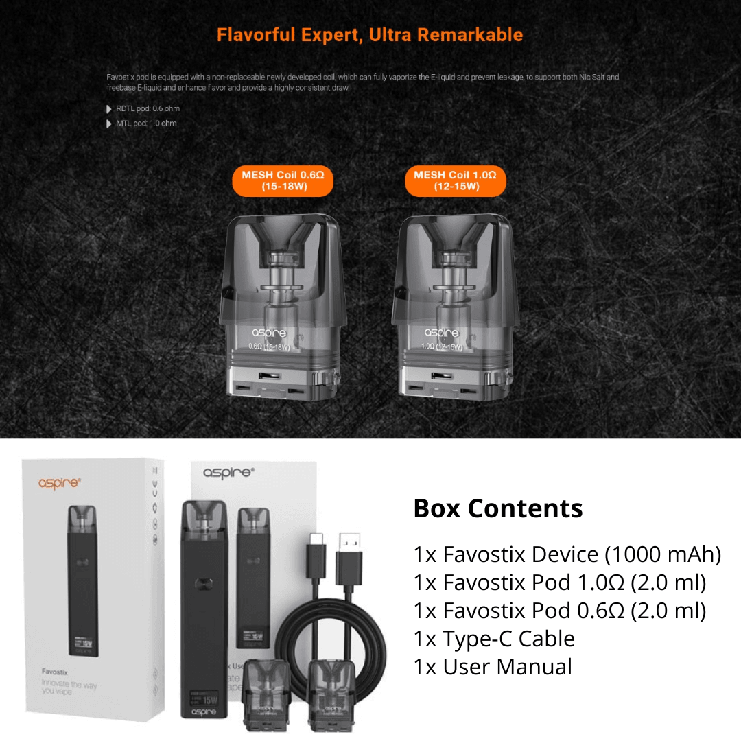 Aspire Favostix Vape Pod Kit