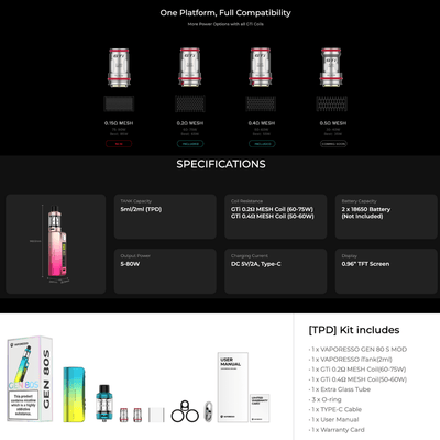Vaporesso Gen 80 S Kit